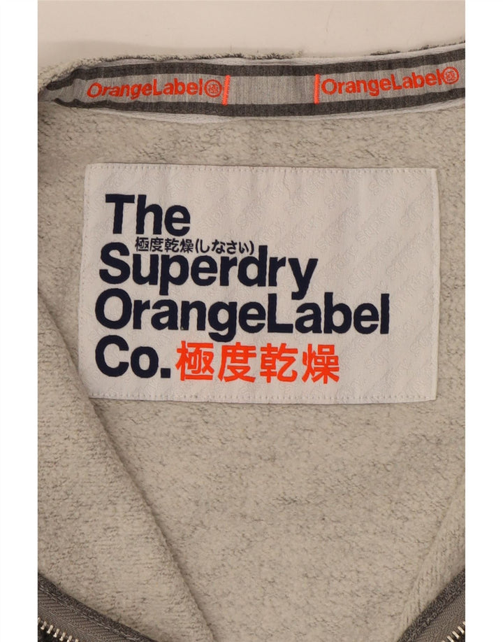 Superdry Womens Abstract Pattern Tracksuit Top Jacket UK 16 Large Grey