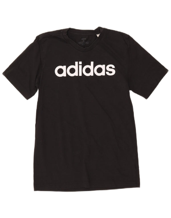 ADIDAS Mens Graphic T-Shirt Top Small Black Cotton