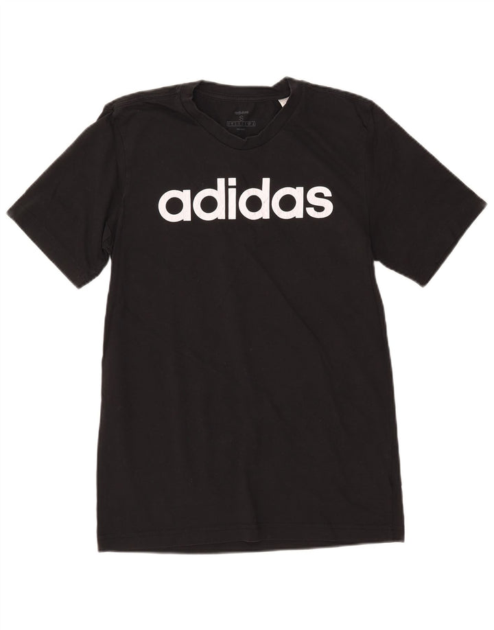 ADIDAS Mens Graphic T-Shirt Top Small Black Cotton