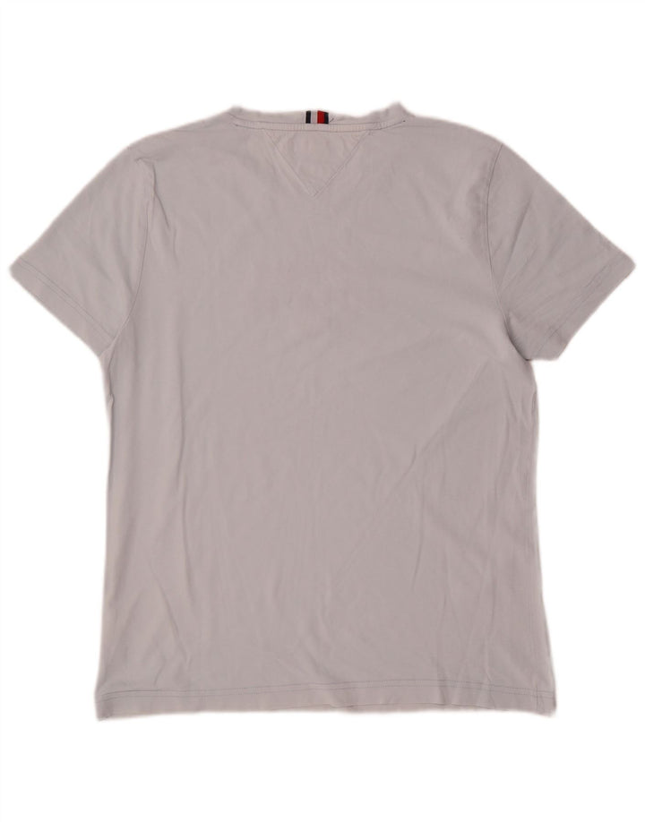 Tommy Hilfiger Mens Graphic T-Shirt Top Medium Grey Cotton