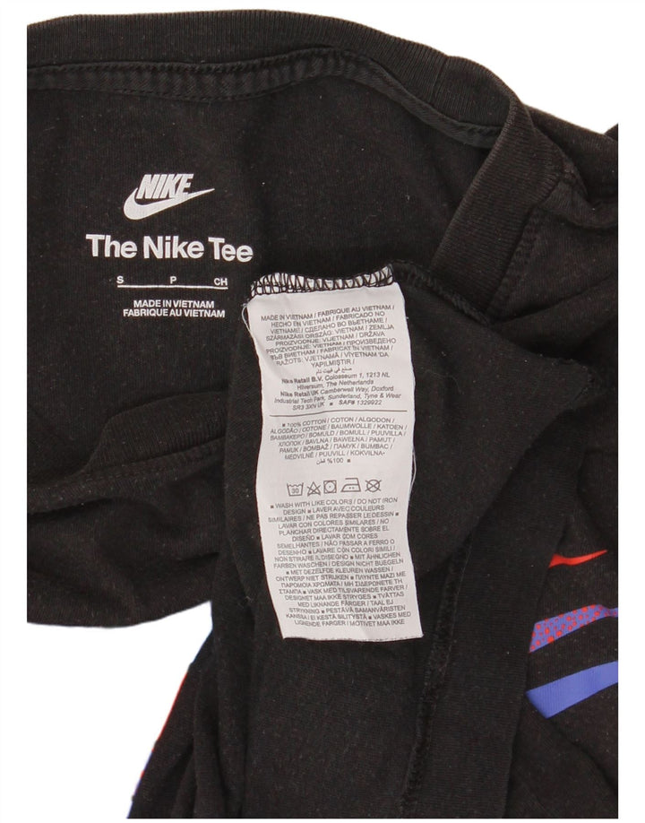 NIKE Mens Graphic T-Shirt Top Small Black Cotton