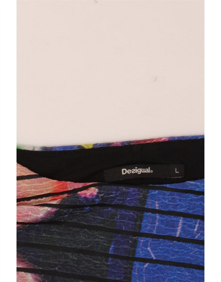 DESIGUAL Womens A-Line Dress UK 10 Small Multicoloured Geometric