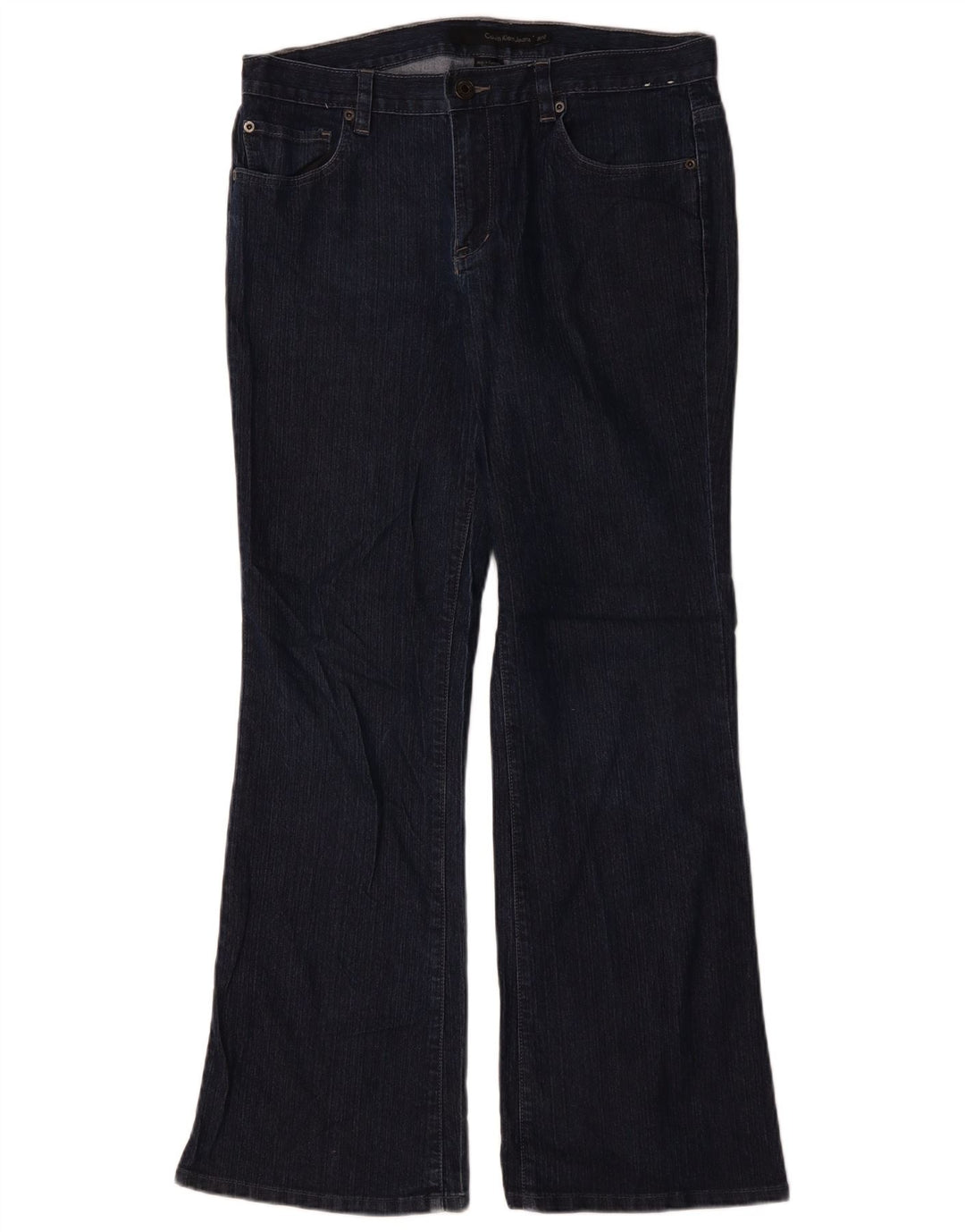 Calvin Klein Womens Bootcut Jeans US 12 Large W34 L31 Navy Blue Cotton