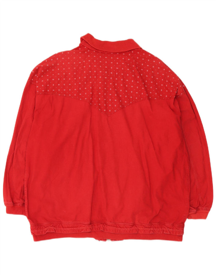 Belfe & Belfe Womens Oversized Bomber Jacket IT 44 Medium Red