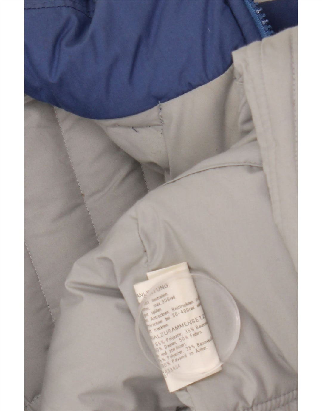 VINTAGE Mens Padded Jacket IT 48 Medium Blue Polyester