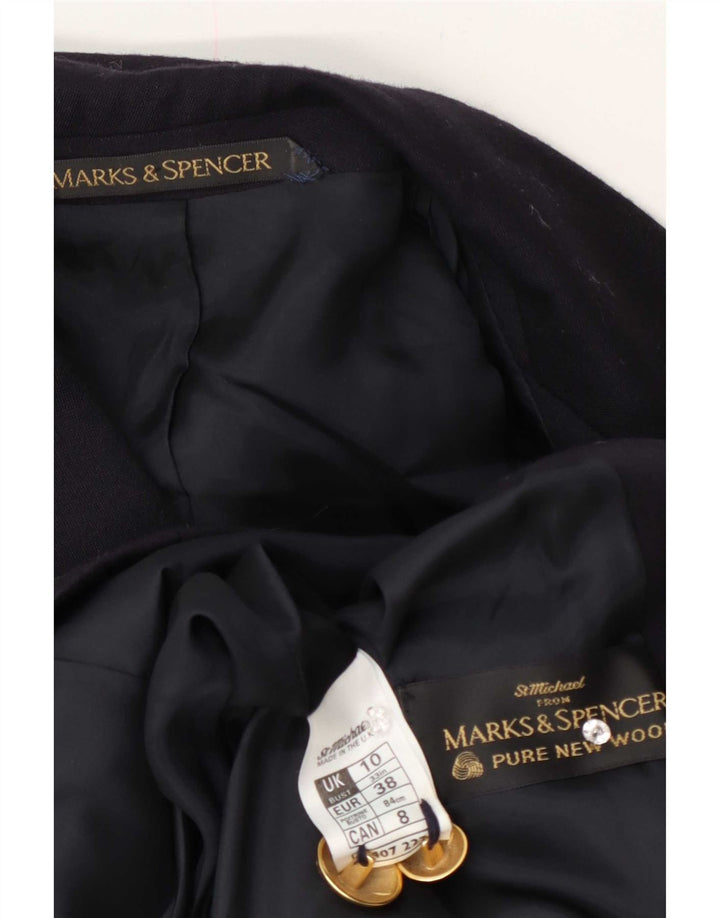 Marks & Spencer Womens Oversized Blazer Jacket UK 10 Small Navy Blue