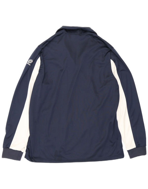 Lotto Mens Tracksuit Top Jacket 3XL Navy Blue Colourblock Polyester