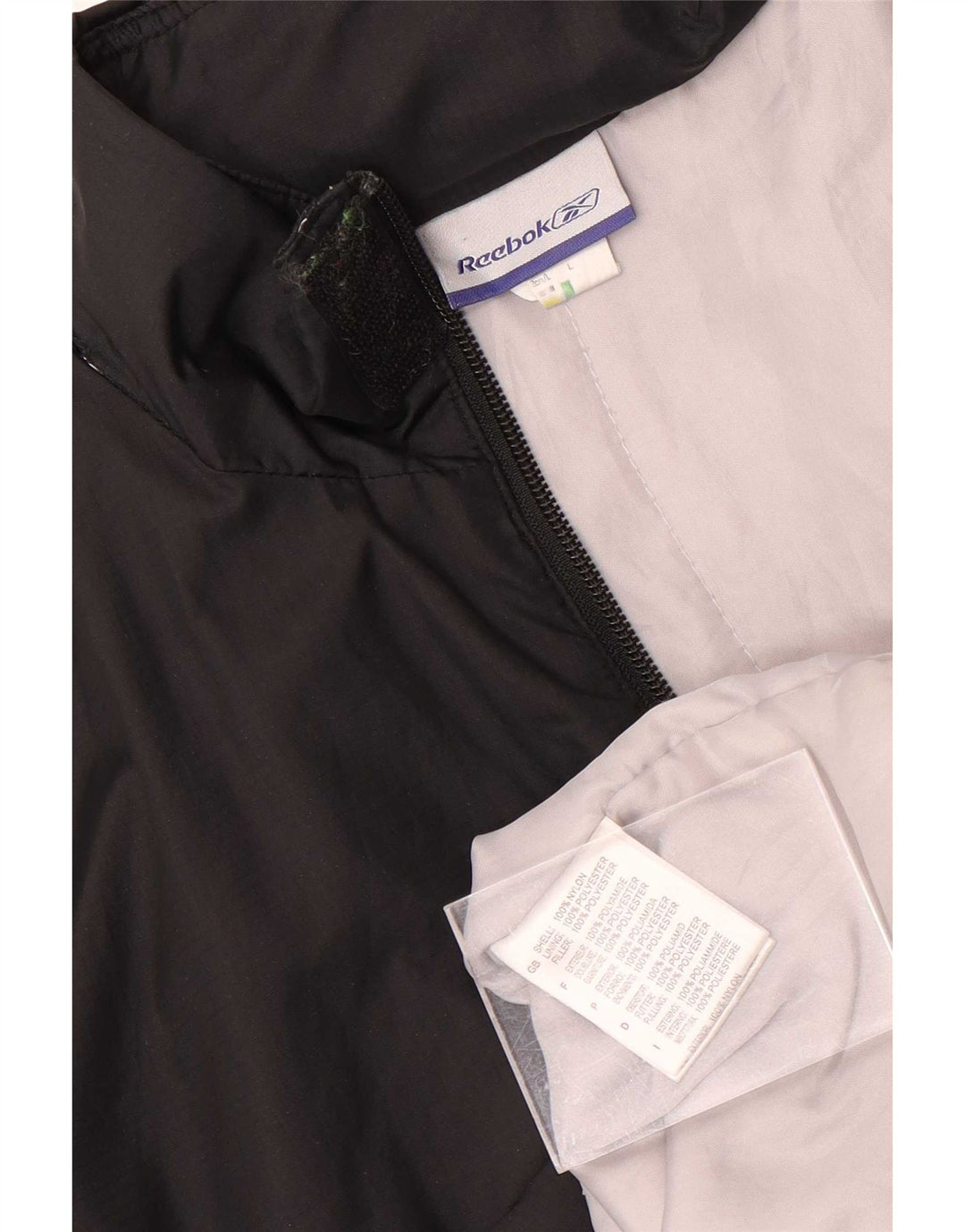 Reebok Boys Hooded Rain Jacket 13-14 Years Large Black Nylon