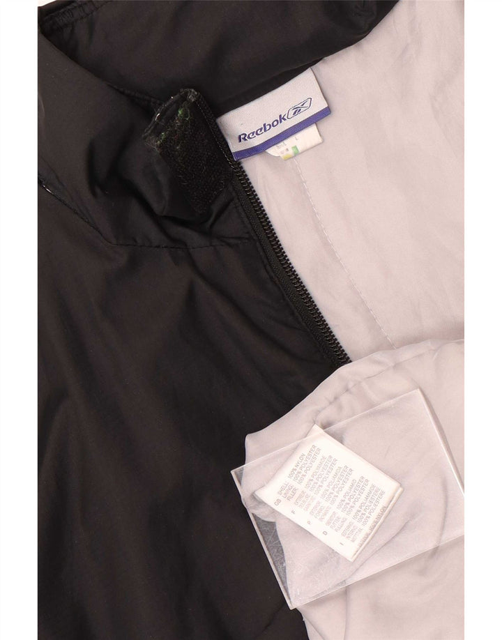 Reebok Boys Hooded Rain Jacket 13-14 Years Large Black Nylon