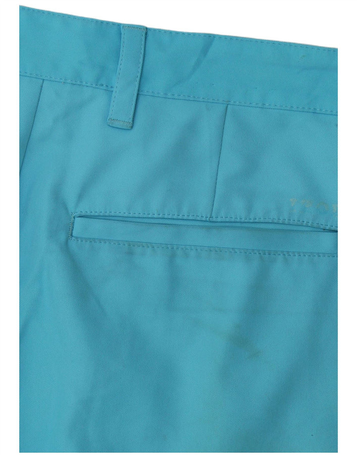 Izod Mens Chino Shorts W32 Medium Blue Polyester