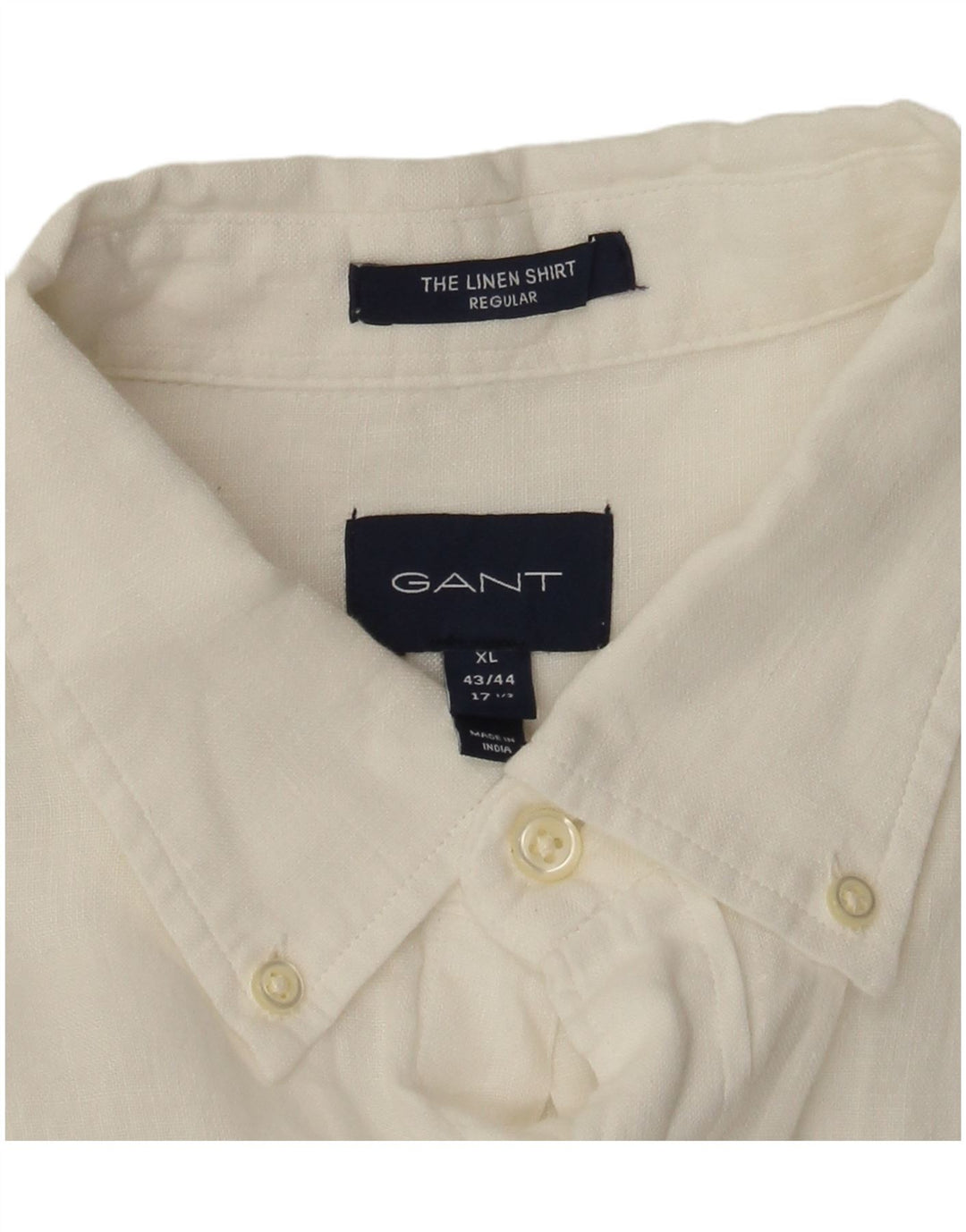 Gant Mens Short Sleeve Regular Fit Shirt XL White Linen