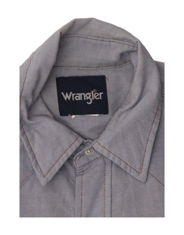 WRANGLER Mens Shirt Large Blue Vintage Wrangler and Second-Hand Wrangler from Messina Hembry 