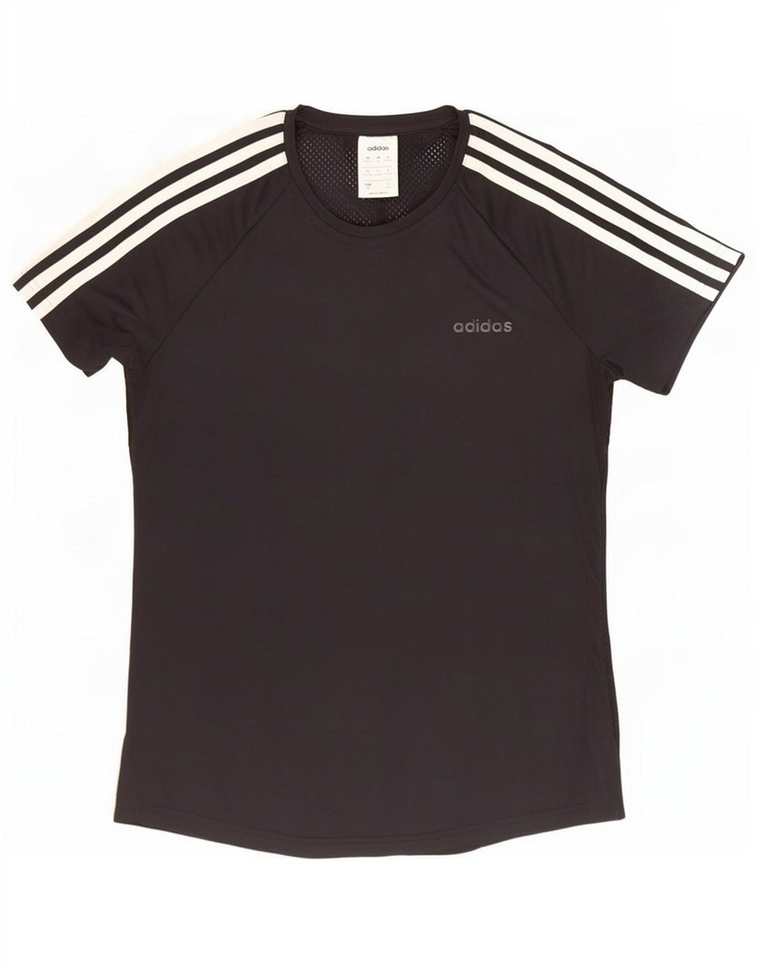 Adidas Womens Climalite T-Shirt Top UK 12/14 Medium Black Polyester