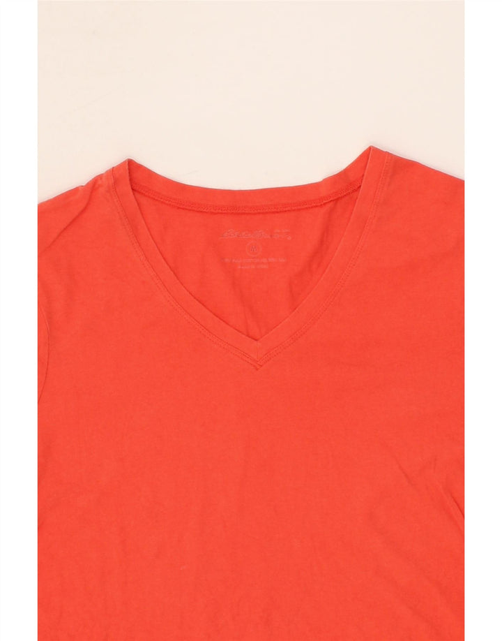 EDDIE BAUER Womens T-Shirt Top UK 14 Medium Red Cotton Vintage Eddie Bauer and Second-Hand Eddie Bauer from Messina Hembry 