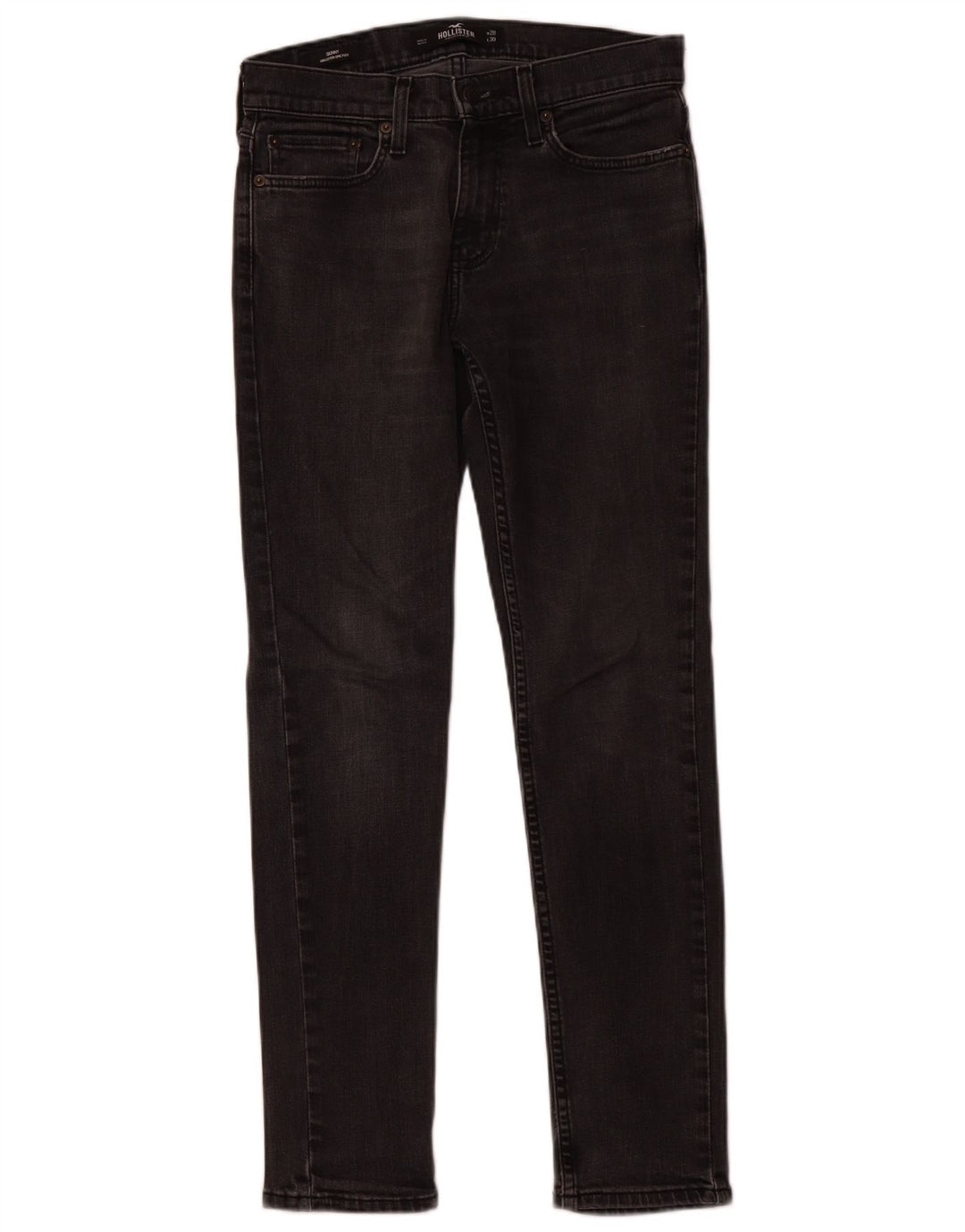 HOLLISTER Mens Skinny Jeans W28 L30 Black Cotton