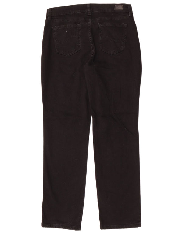Lee Womens Mid Rise Relaxed Fit Straight Jeans US 8 Medium W30 L28 Black