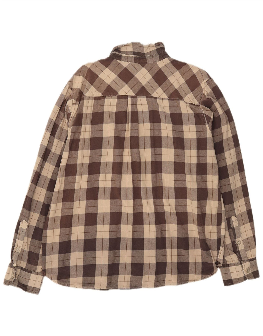 Mountain Warehouse Mens Flannel Shirt 2XL Brown Check Cotton