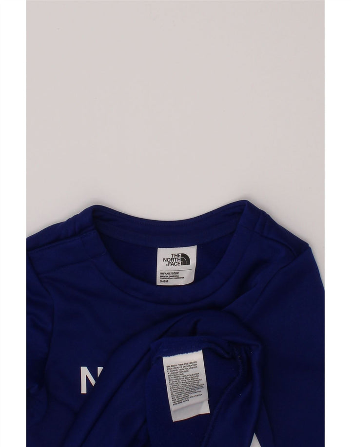 THE NORTH FACE Baby Boys Graphic Sweatshirt Jumper 3-6 Months Navy Blue