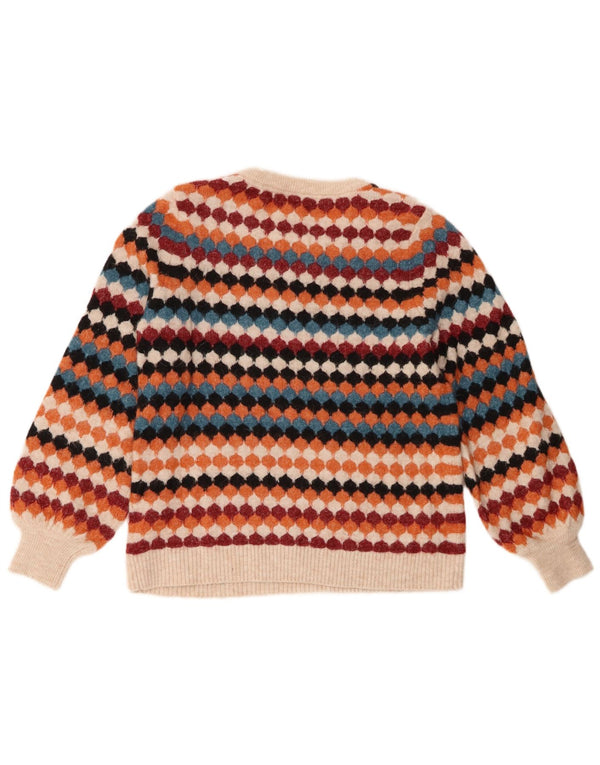 Fat Face Womens Crew Neck Jumper Sweater UK 10 Small Multicoloured