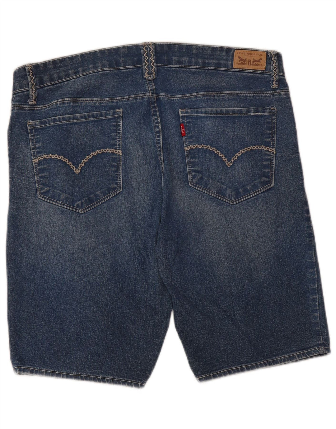 LEVI'S Womens Distressed Denim Bermuda Shorts US 13 Large W32  Blue Cotton