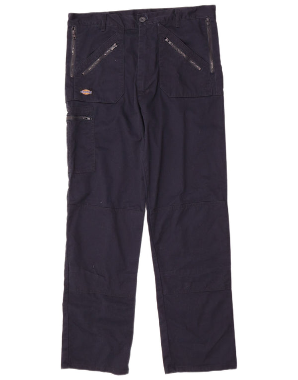Dickies Mens Redhawk Straight Cargo Trousers W38 L33 Navy Blue Polyester