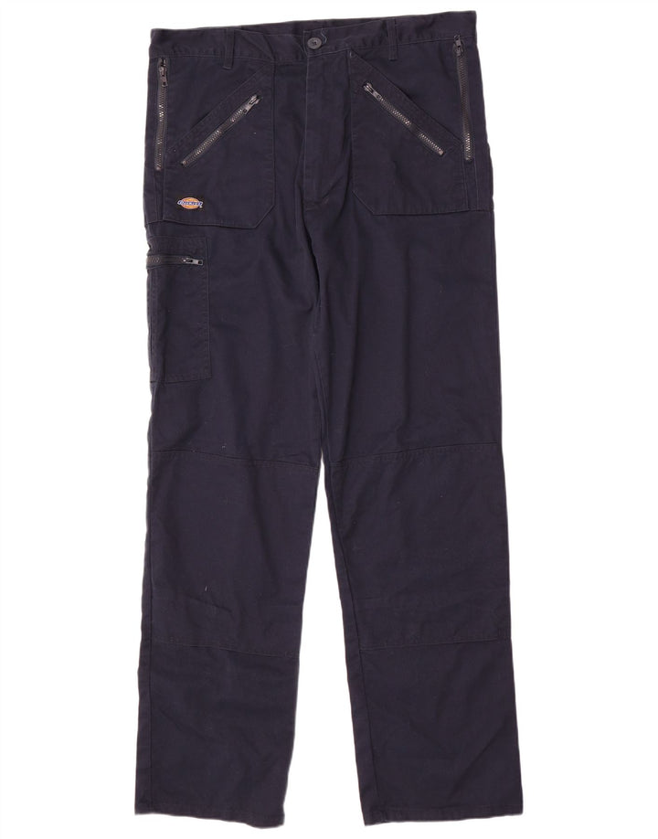 Dickies Mens Redhawk Straight Cargo Trousers W38 L33 Navy Blue Polyester