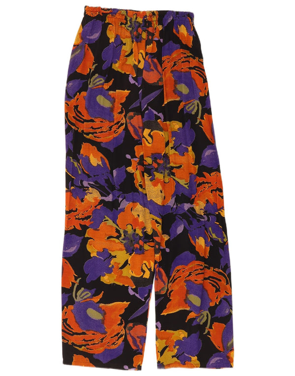 Vintage Womens Abstract Pattern Casual Trousers UK 14 Large W32 L26 Multico