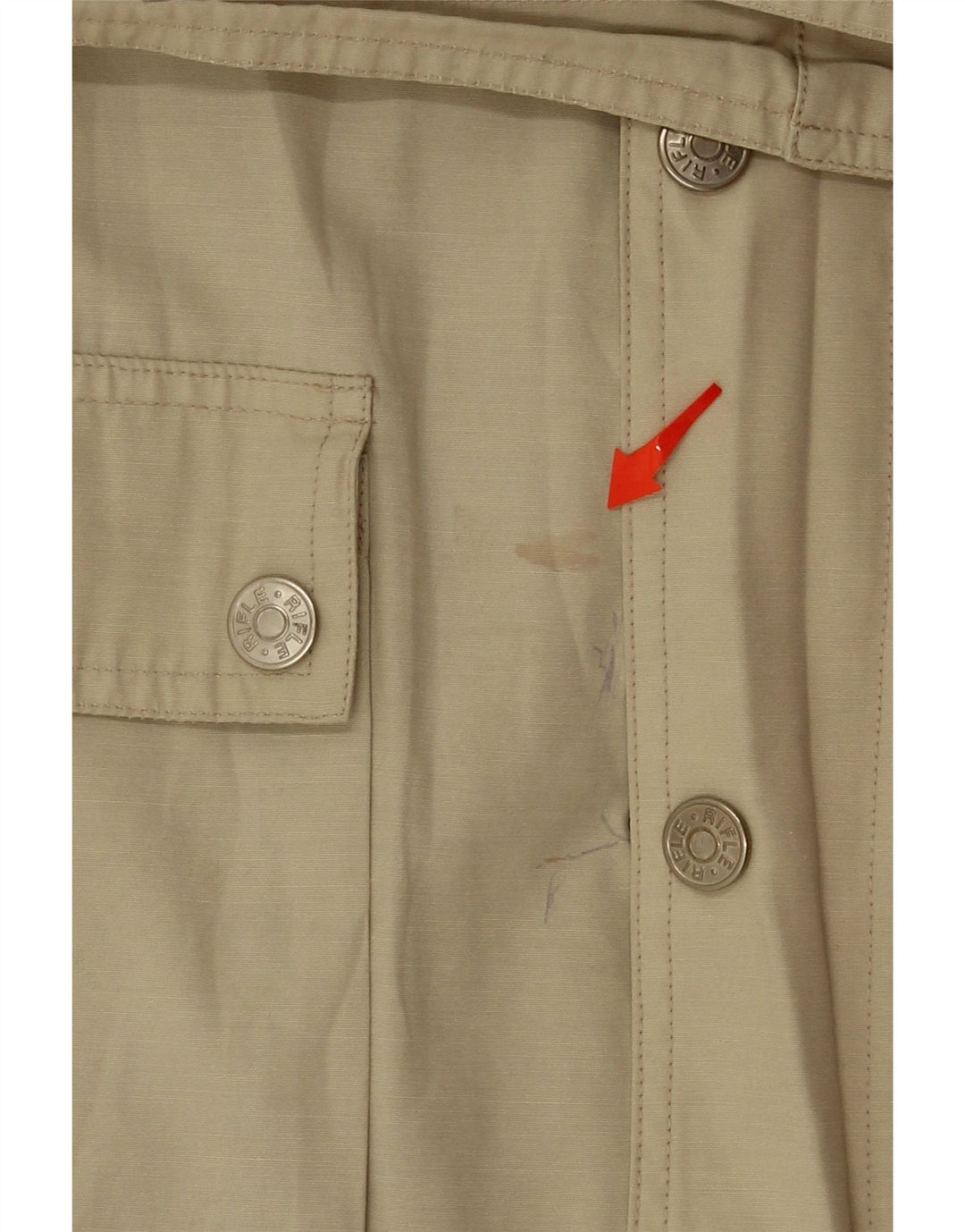 RIFLE Womens Utility Jacket UK 14 Large Beige Vintage Rifle and Second-Hand Rifle from Messina Hembry 