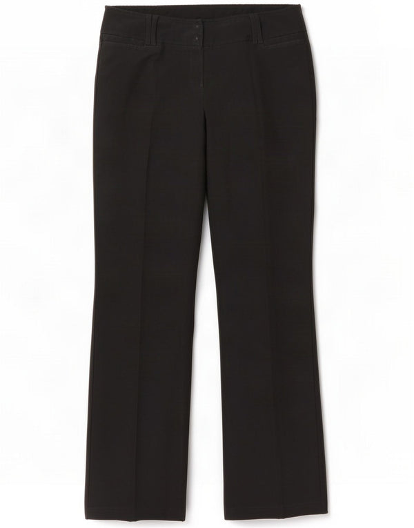 Topshop Womens Bootcut Casual Trousers UK 12 Medium W30 L34 Black Polyester