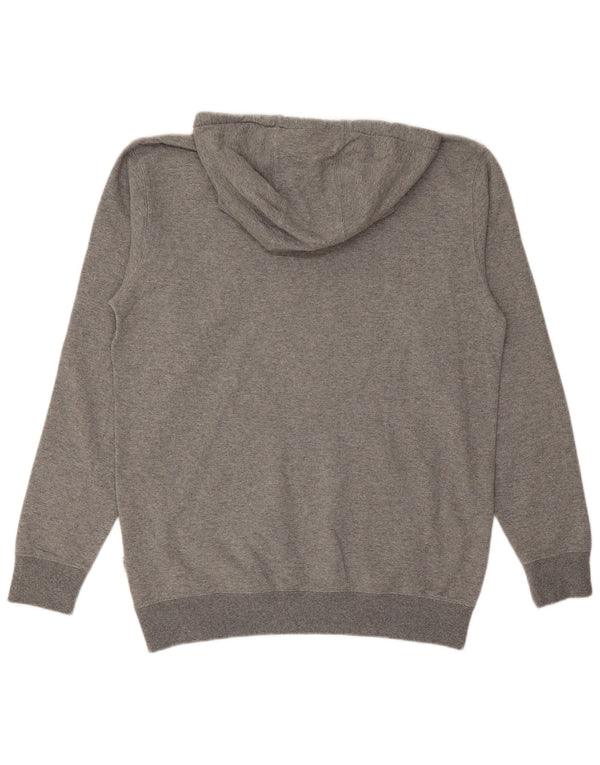 VANS Mens Graphic Hoodie Jumper Medium Grey Flecked Cotton