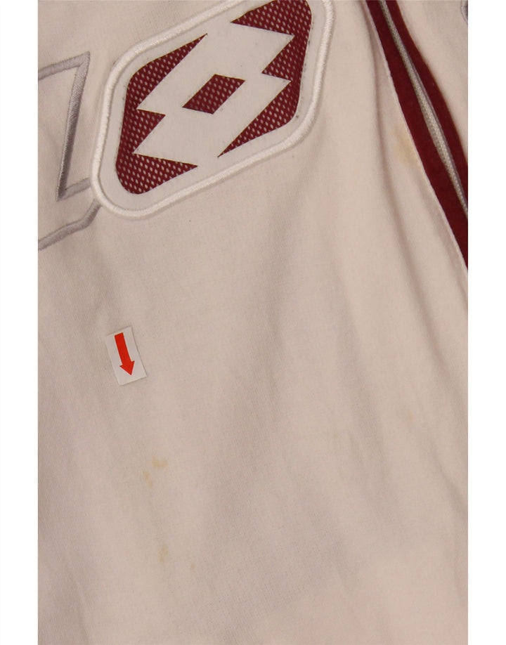 LOTTO Womens Graphic Tracksuit Top Jacket UK 18 XL White Colourblock