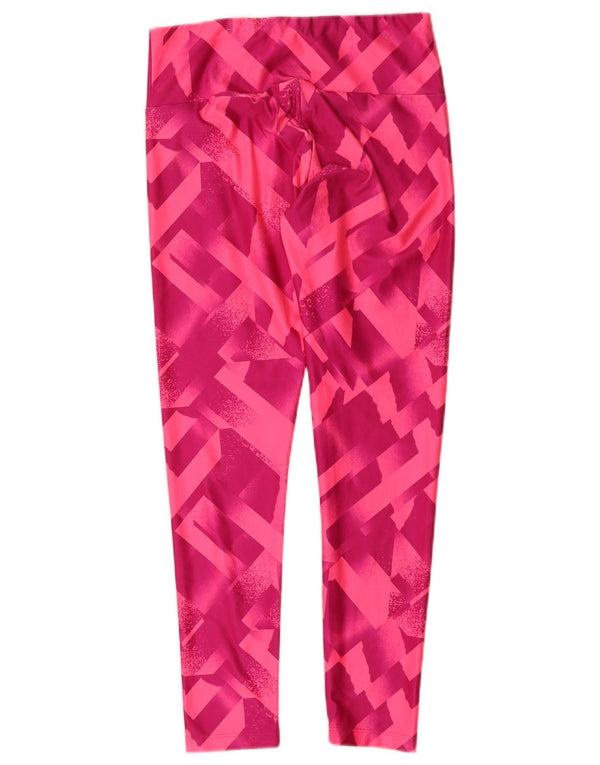 Puma Womens Leggings UK 12 Medium Pink Geometric