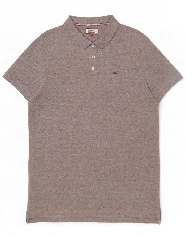 Tommy Hilfiger Mens Slim Fit Polo Shirt 2XL Grey Cotton
