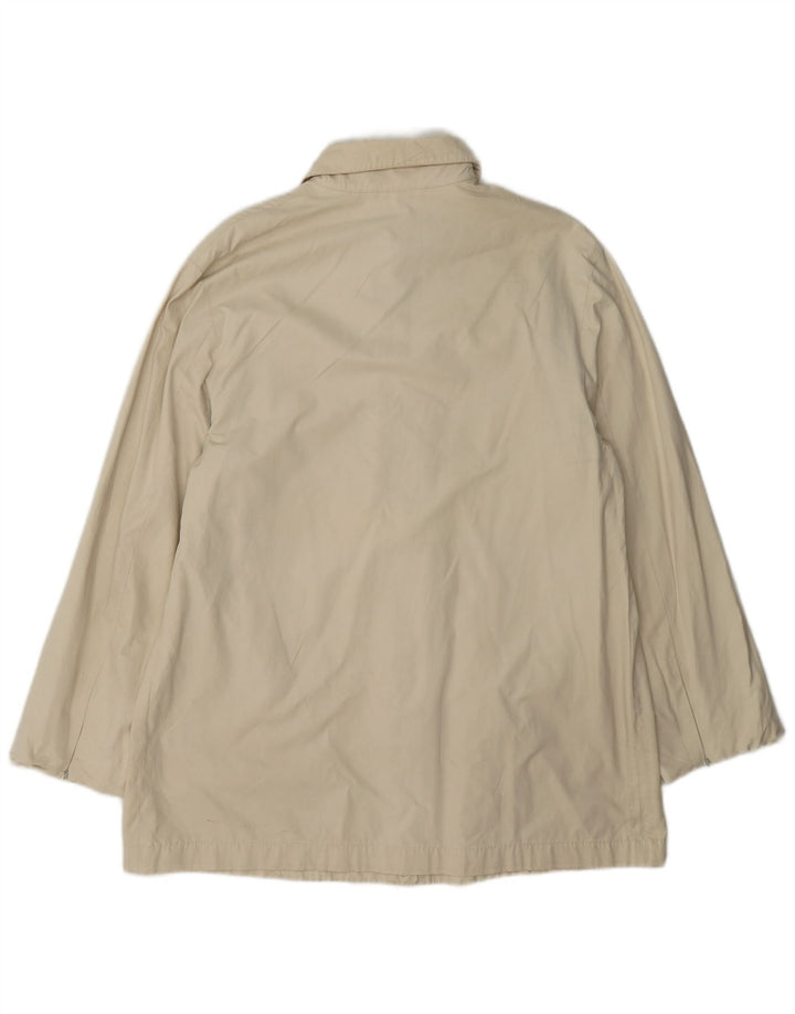 Luisa Spagnoli Womens Bomber Jacket UK 14 Medium Beige Cotton