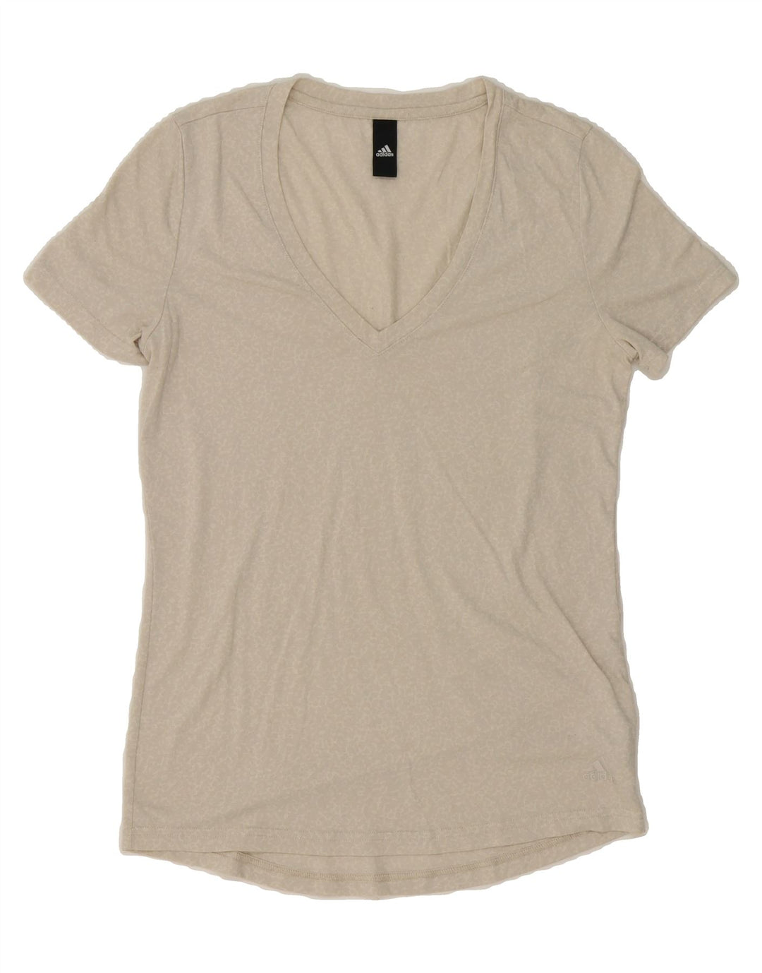 ADIDAS Womens T-Shirt Top UK 14 Medium Grey Spotted Polyester Vintage Adidas and Second-Hand Adidas from Messina Hembry 
