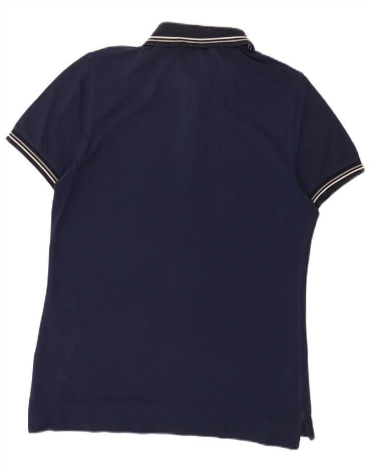 MASSIMO DUTTI Mens Regular Fit Polo Shirt Medium Navy Blue