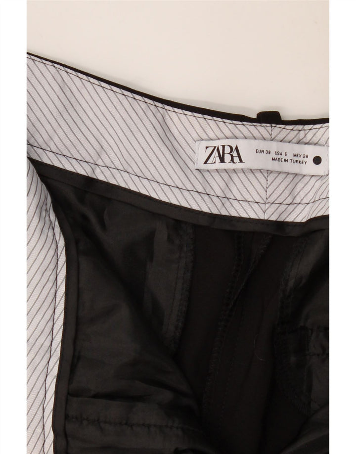ZARA Womens Slim Chino Trousers EU 38 Small W28 L27 Black