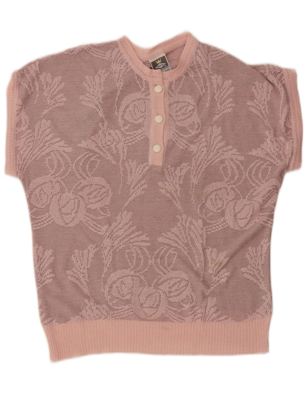 FREYA Womens Crew Neck Jumper Sweater EU 40 Medium Pink Floral