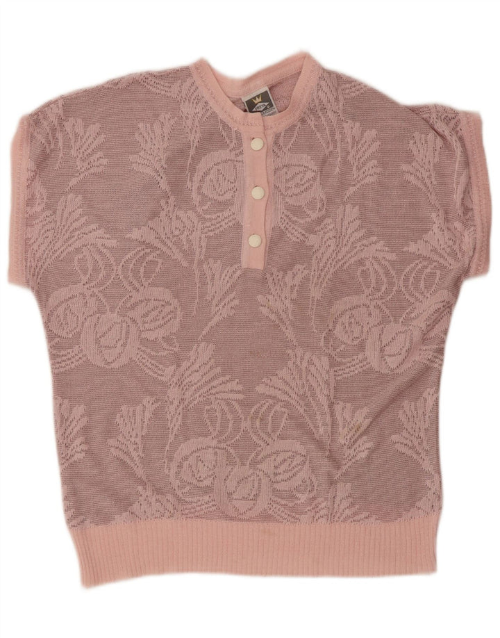 FREYA Womens Crew Neck Jumper Sweater EU 40 Medium Pink Floral