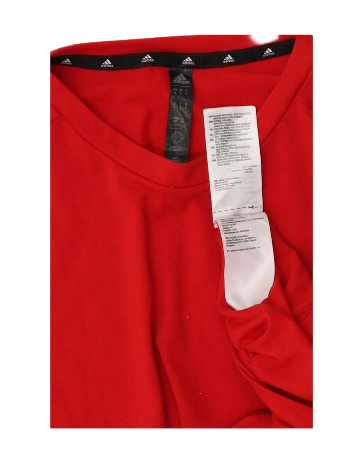 ADIDAS Mens Aeroready T-Shirt Top Small Red Polyester Vintage Adidas and Second-Hand Adidas from Messina Hembry 