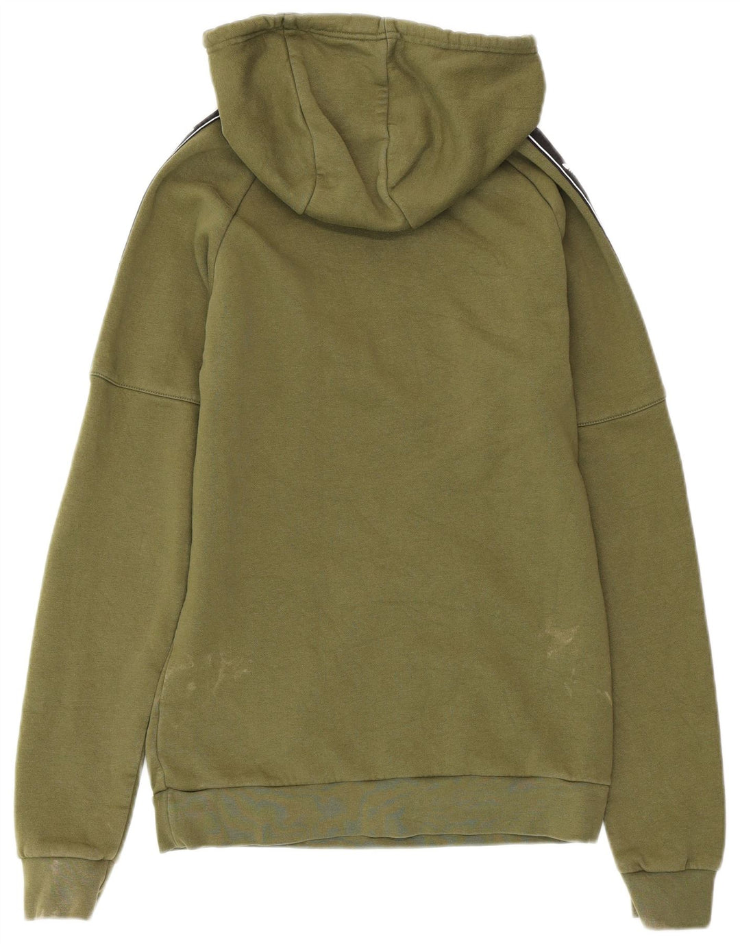ADIDAS Mens Graphic Hoodie Jumper XS Khaki Colourblock Cotton