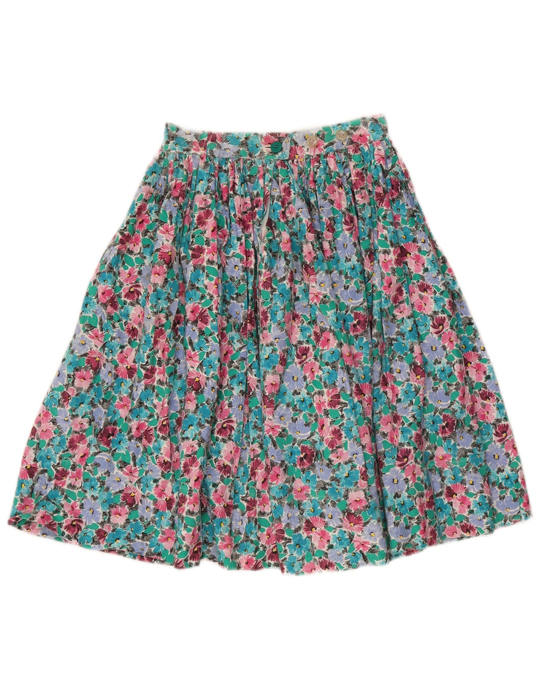 Vintage Womens Flared Skirt W30 Medium Multicoloured Floral