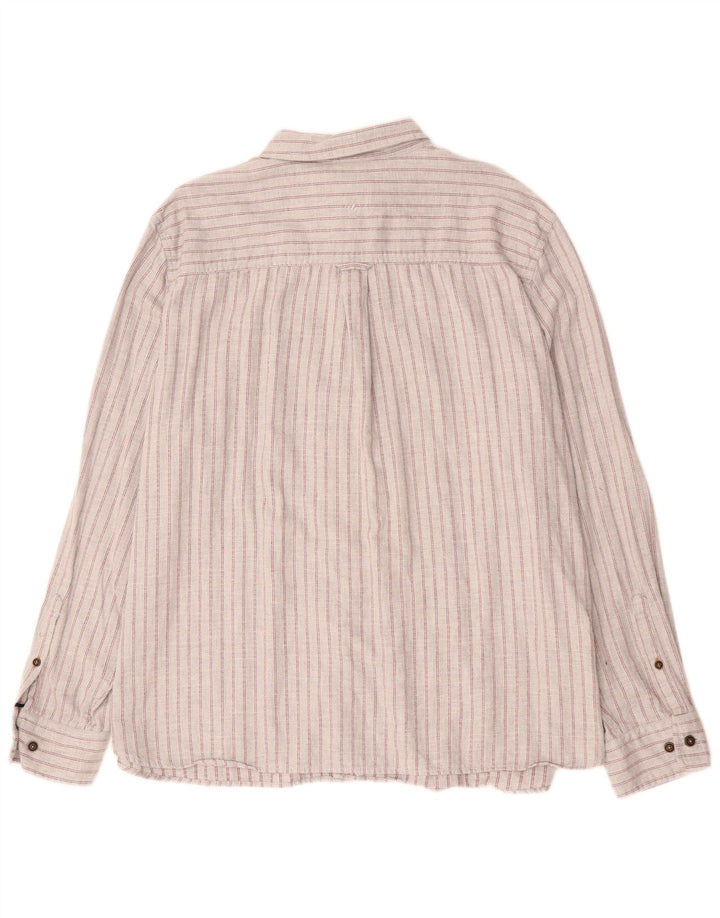 FAT FACE Mens Shirt 3XL Grey Striped Cotton