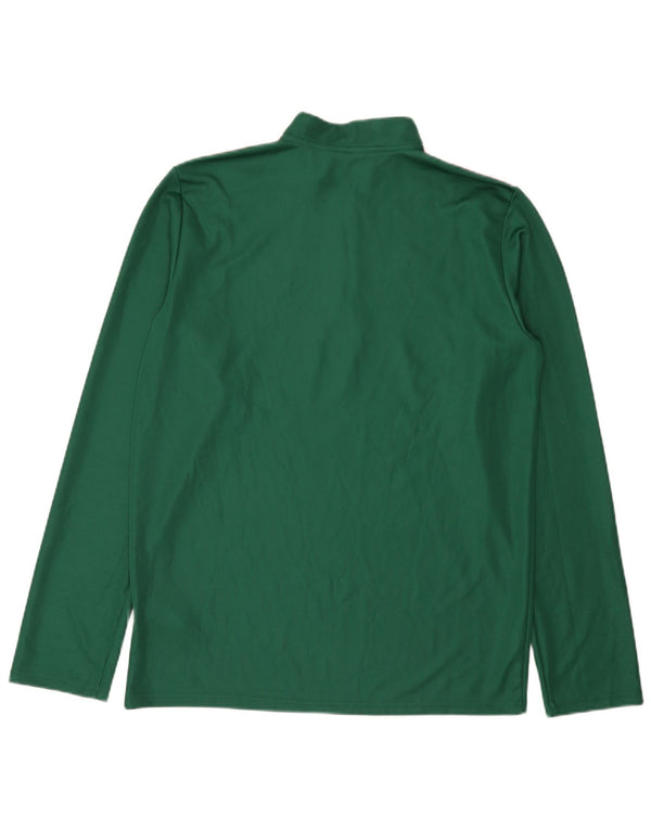 Adidas Mens Aeroready Zip Neck Pullover Tracksuit Top Large Green Polyester