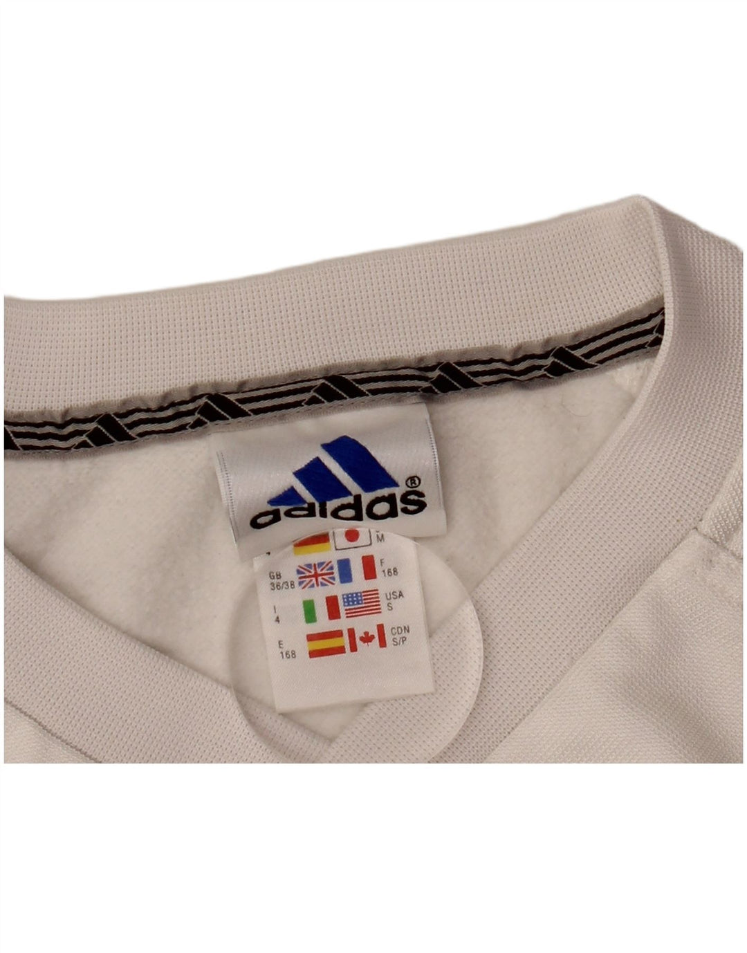 ADIDAS Mens Loose Fit Sweatshirt Jumper UK 36/38 Small White Polyester