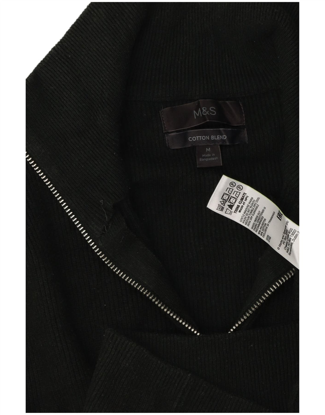 Marks & Spencer Mens Cardigan Sweater Medium Green Cotton