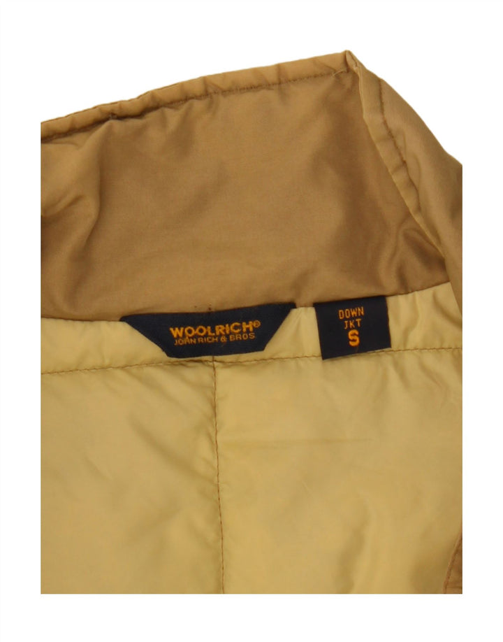 Woolrich Womens Padded Coat UK 10 Small Beige Nylon