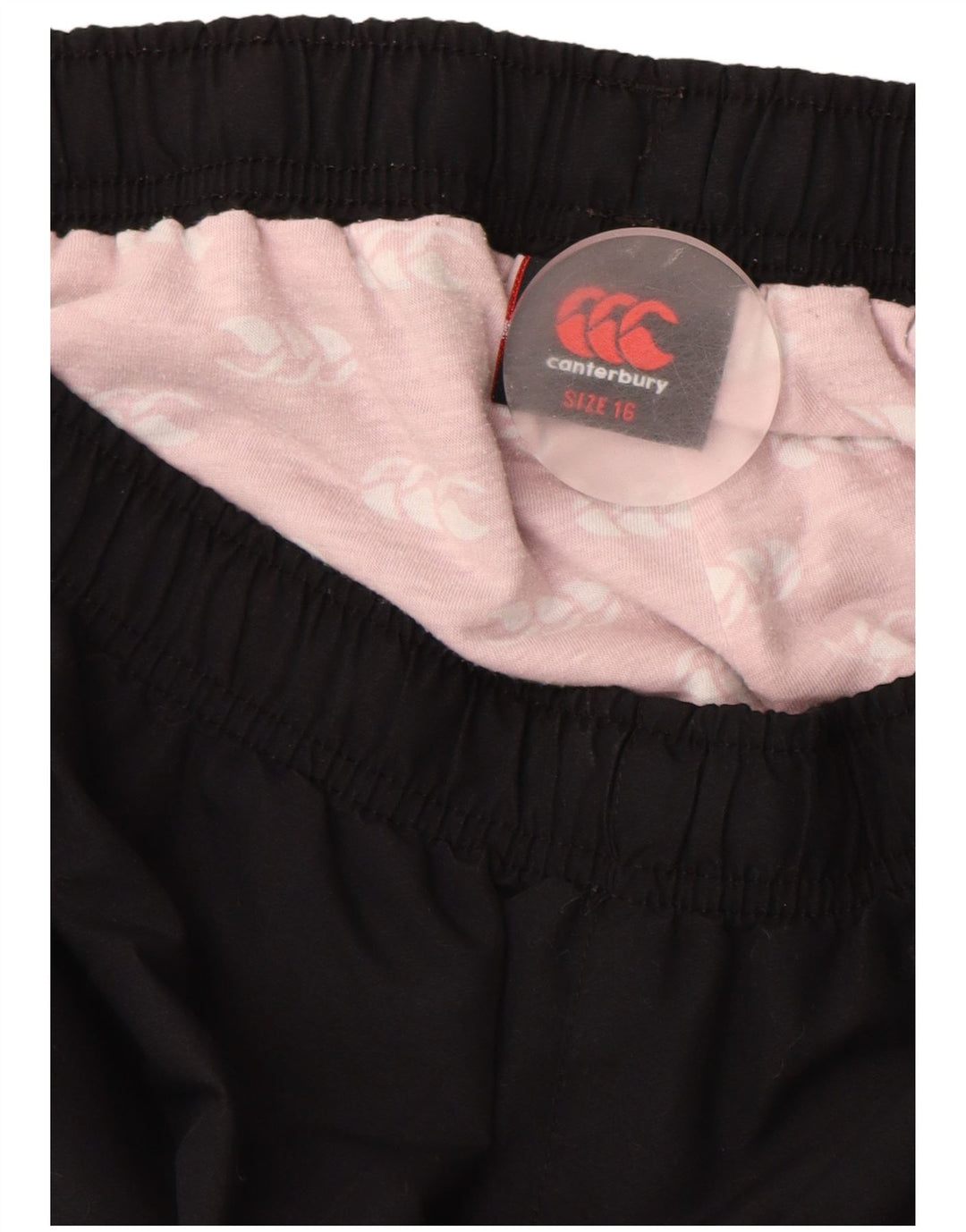 CANTERBURY Mens Graphic Tracksuit Trousers UK 16 Large  Black Polyester