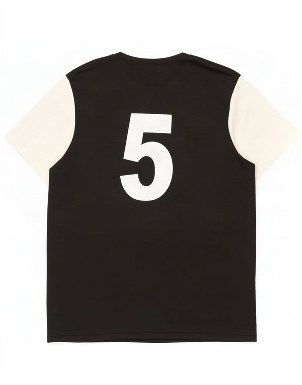 Adidas Mens Climalite Graphic T-Shirt Top Large Black Colourblock Polyester