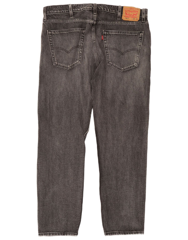 Levi's Mens 502 Tapered Jeans W38 L32 Grey Cotton